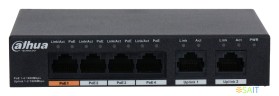 Коммутатор Dahua DH-PFS3006-4GT-60 (L2) 4x100Мбит/с 3PoE+ 1PoE++ 60W неуправляемый