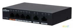 Коммутатор Dahua DH-PFS3006-4GT-60 (L2) 4x100Мбит/с 3PoE+ 1PoE++ 60W неуправляемый