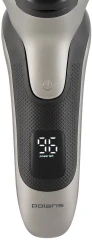 Бритва сетчатая Polaris PMR 0420R питан.:элек.сеть/аккум. черный/серебристый