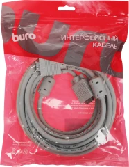 Кабель Buro CAB016S-5M VGA (m) VGA (m) 5м феррит.кольца серый