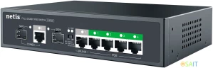 Коммутатор Netis P107GS 6x1Гбит/с 2SFP 4PoE 65W неуправляемый