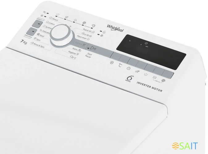 Стиральная машина Whirlpool TDLR 7231BS EU пан.англ. класс: A загр.вертикальная макс.:7кг белый инвертор