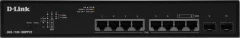 Коммутатор D-Link DGS-1100-10MPPV2/A (L2) 8x1Гбит/с 2SFP 8PoE+ 242W настраиваемый