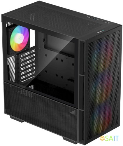 Корпус Deepcool CH560 черный без БП ATX 8x120mm 3x140mm 1xUSB3.0 audio bott PSU