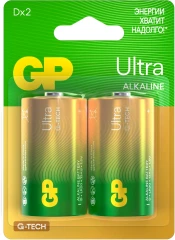 Батарея GP Ultra Alkaline 13AUA21-2CRSBC2 D (2шт) блистер