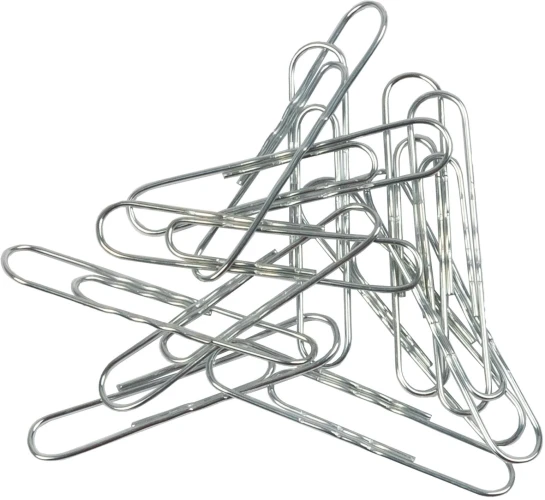 Скрепки Silwerhof DAILY металл оцинкованные рифленый 50мм (упак.:50шт) картонная коробка