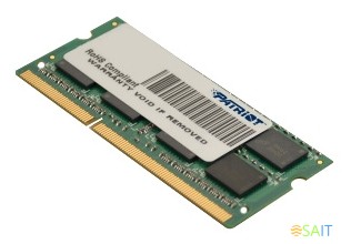 Память DDR3L 4Gb 1600MHz Patriot PSD34G1600L81S RTL PC3-12800 CL11 SO-DIMM 204-pin 1.35В single rank Ret
