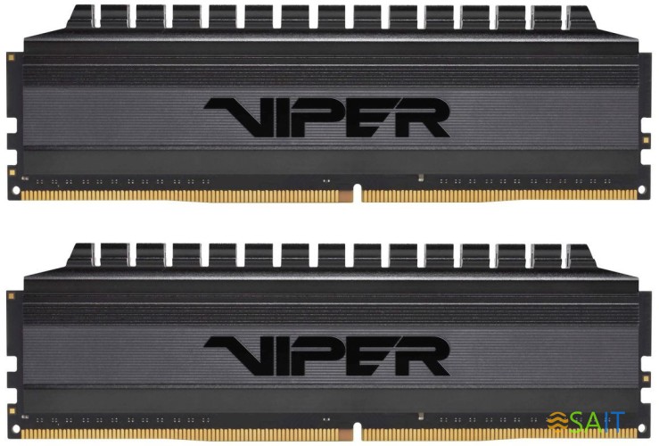 Память DDR4 2x16Gb 3600MHz Patriot PVB432G360C8K Viper 4 Blackout RTL Gaming PC4-28800 CL18 DIMM 288-pin 1.35В с радиатором Ret