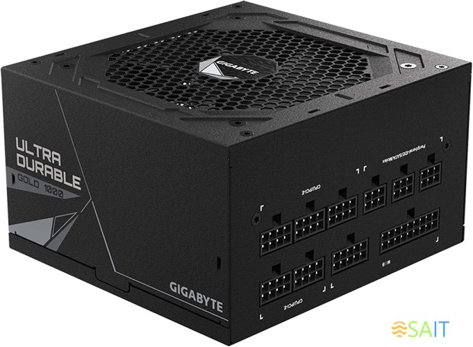 Блок питания Gigabyte ATX 1000W GP-UD1000GM 80+ gold (20+4pin) APFC 120mm fan 8xSATA Cab Manag RTL