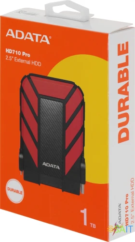 Жесткий диск A-Data USB 3.0 1TB AHD710P-1TU31-CRD HD710Pro DashDrive Durable 2.5" красный