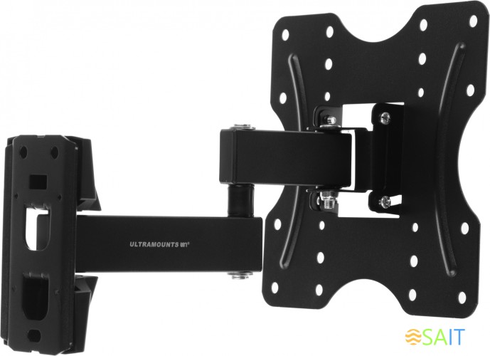Кронштейн для телевизора Ultramounts UM899 черный 23"-43" макс.20кг настенный поворотно-выдвижной и наклонный