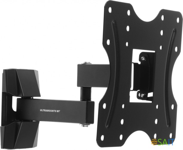 Кронштейн для телевизора Ultramounts UM899 черный 23"-43" макс.20кг настенный поворотно-выдвижной и наклонный