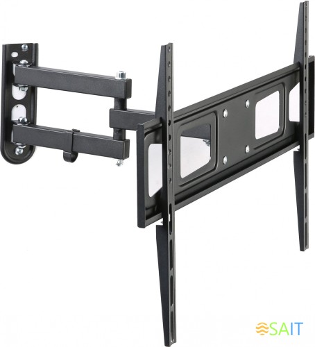 Кронштейн для телевизора Hama R1 118157 черный 37"-75" макс.30кг настенный поворотно-выдвижной и наклонный