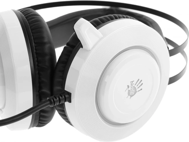 Наушники с микрофоном A4Tech Bloody G521 белый/черный 2.3м мониторные USB оголовье (G521 (WHITE))