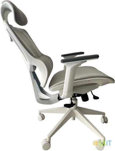 Кресло Cactus CS-CHR-MC02GY серый сетка с подголов. крестов. пластик белый