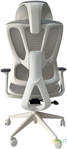 Кресло Cactus CS-CHR-MC02GY серый сетка с подголов. крестов. пластик белый