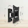 Кронштейн для телевизора SunWind 1F черный 20"-29" макс.15кг настенный поворот и наклон