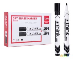 Маркер для досок Deli EU00220 Think скошенный пиш. наконечник 2-5мм черный