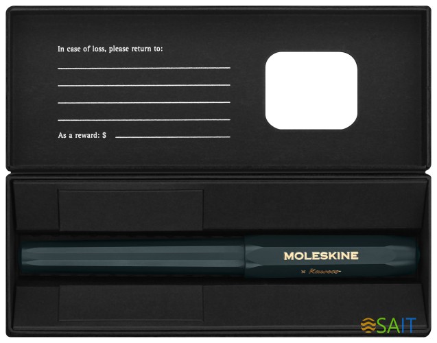 Ручка шариков. Moleskine Kaweco (KAWBALLPENGRN) т.зеленый d=1мм син. черн. подар.кор.