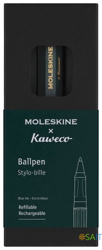 Ручка шариков. Moleskine Kaweco (KAWBALLPENGRN) т.зеленый d=1мм син. черн. подар.кор.