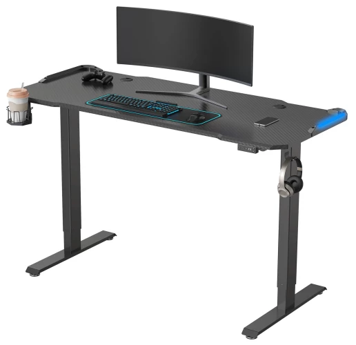 Стол для компьютера Cactus подъёмный столешница МДФ черный каркас черный (CS-EDL-GBK)