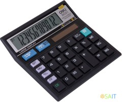 Калькулятор настольный Deli E39231 черный 12-разр.