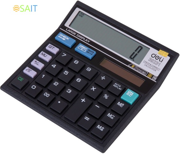 Калькулятор настольный Deli E39231 черный 12-разр.