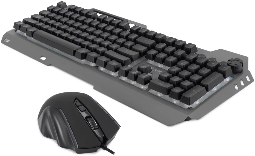 Клавиатура + мышь Оклик 700GMK клав:черный мышь:черный USB Multimedia LED (1533156)