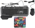 Клавиатура + мышь Оклик 700GMK клав:черный мышь:черный USB Multimedia LED (1533156)