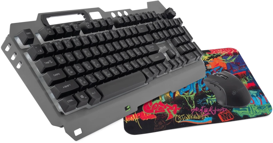 Клавиатура + мышь Оклик 700GMK клав:черный мышь:черный USB Multimedia LED (1533156)