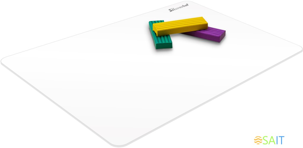 Доска для лепки Silwerhof 957005 прямоугольная A3 пластик 1мм цв.белый