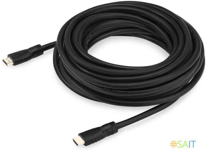 Кабель аудио-видео Buro HDMI 2.0 HDMI (m)/HDMI (m) 15м. позолоч.конт. черный (BHP HDMI 2.0-15)
