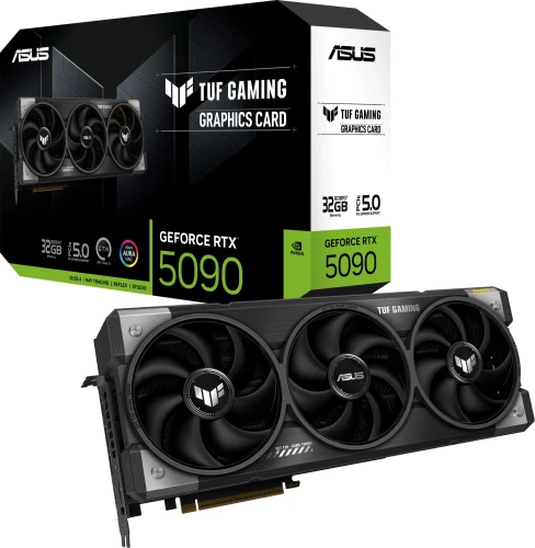 Видеокарта Asus PCI-E 5.0 TUF-RTX5090-32G-GAMING NVIDIA GeForce RTX 5090 32Gb 512bit GDDR7 2407/28000 HDMIx2 DPx3 HDCP Ret