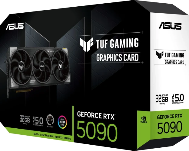 Видеокарта Asus PCI-E 5.0 TUF-RTX5090-32G-GAMING NVIDIA GeForce RTX 5090 32Gb 512bit GDDR7 2407/28000 HDMIx2 DPx3 HDCP Ret