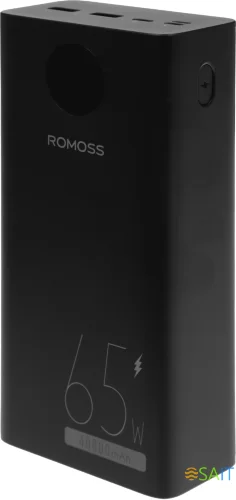 Мобильный аккумулятор Romoss PEA40 Pro 40000mAh QC3.0/PD3.0 65W 3A 2xUSB-A/USB-C черный