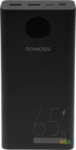 Мобильный аккумулятор Romoss PEA40 Pro 40000mAh QC3.0/PD3.0 65W 3A 2xUSB-A/USB-C черный