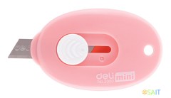 Нож канцелярский Deli E2050 mini сталь ассорти блистер