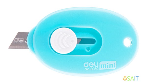 Нож канцелярский Deli E2050 mini сталь ассорти блистер