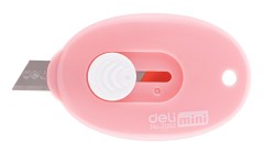 Нож канцелярский Deli E2050 mini сталь ассорти блистер