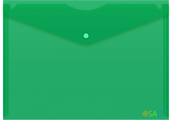 Конверт на кнопке Silwerhof Eco A4 пластик 0.12мм зеленый