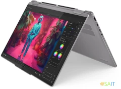 Ноутбук Lenovo Yoga 7 14AHP9 Ryzen 5 8640HS 16Gb SSD1Tb AMD Radeon 760M 14" IPS Touch WUXGA (1920x1200) Windows 11 Home dk.grey WiFi BT Cam Bag (83DK006SRK)