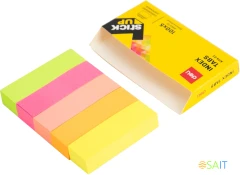 Закладки самокл. бумажные Deli EA11402 50x15мм 5цв.в упак. 100лист европодвес