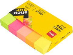 Закладки самокл. бумажные Deli EA11402 50x15мм 5цв.в упак. 100лист европодвес