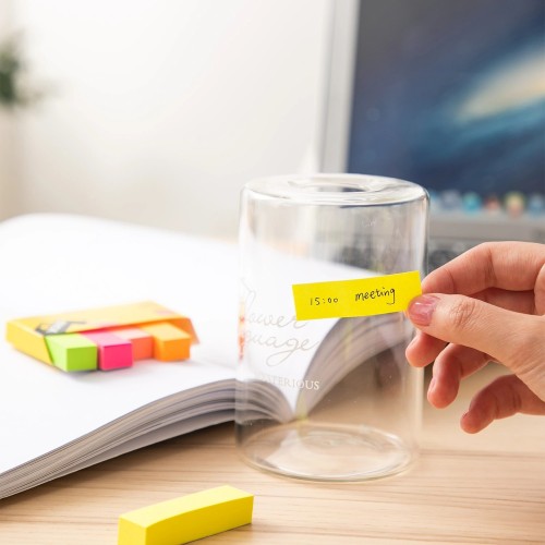 Закладки самокл. бумажные Deli EA11402 50x15мм 5цв.в упак. 100лист европодвес