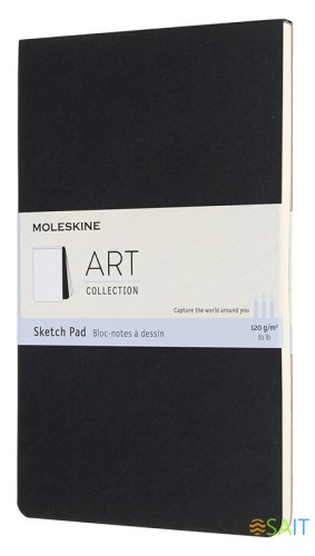 Блокнот для рисования Moleskine ART SOFT SKETCH PAD ARTSKPAD3 Large 130х210мм 48стр. мягкая обложка черный