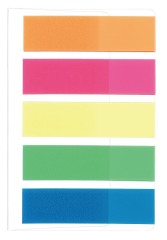 Закладки самокл. индексы пластиковые Stick`n 21050 12x45мм 5цв.в упак. 25лист европодвес