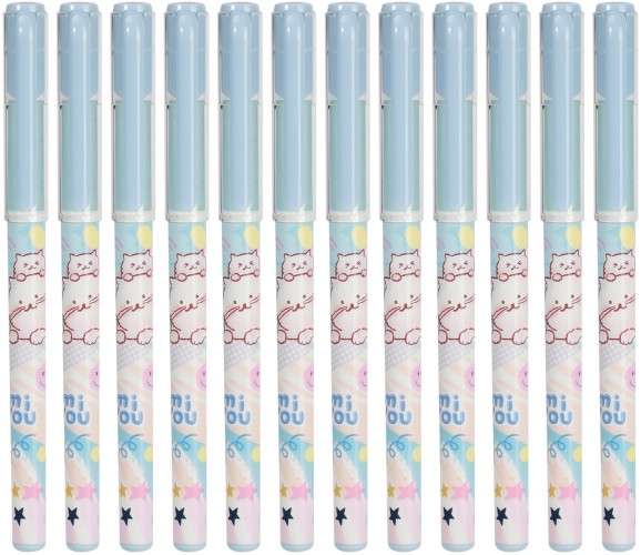 Набор ручек гелев. Deli MiYou (EG15-BL-P) ассорти син. черн. кор.карт. (12шт)