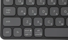 Клавиатура Logitech Keys-To-Go 2 графитовый/черный беспроводная BT slim Multimedia для ноутбука (920-012999)