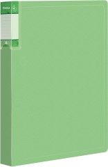 Папка с 40 прозр.вклад. Бюрократ Gems GEM40GRN A4 пластик 0.7мм торц.карм с бум. встав зеленый турмалин