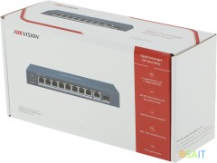 Коммутатор Hikvision DS-3E0510P-E/M 9x1Гбит/с 1SFP 8PoE 58W неуправляемый